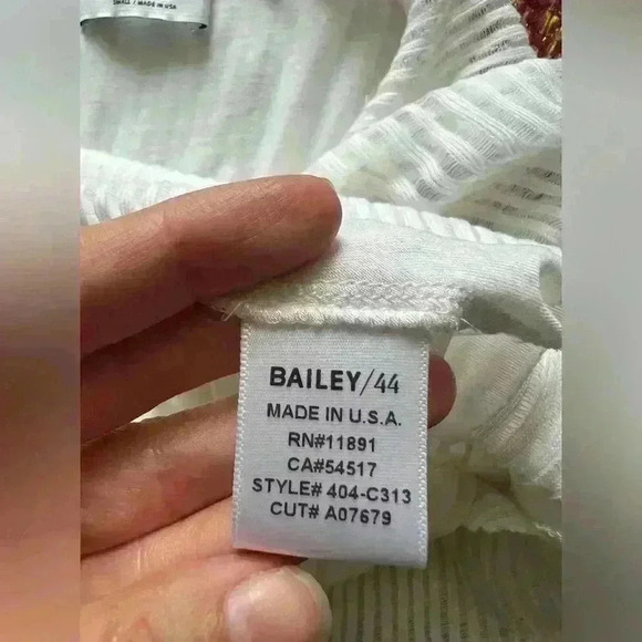 Bailey 44 Womens White Ribbed Coastal Boho Euro Summer Layered Shirt Small - Picture 5 of 6